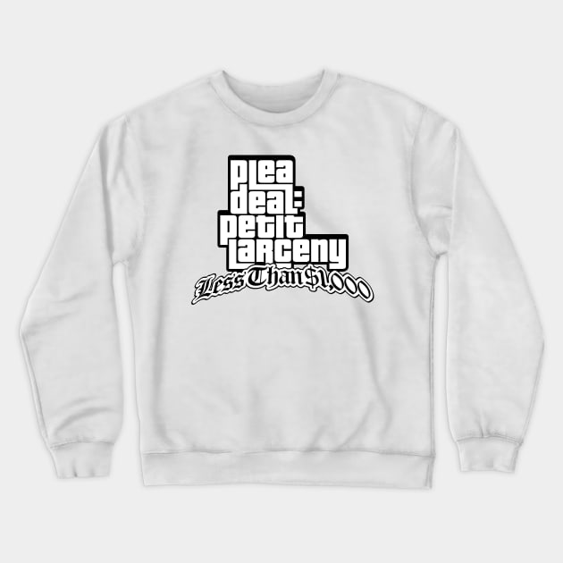 Plea Deal: Petit Larceny Crewneck Sweatshirt by FritschieComic